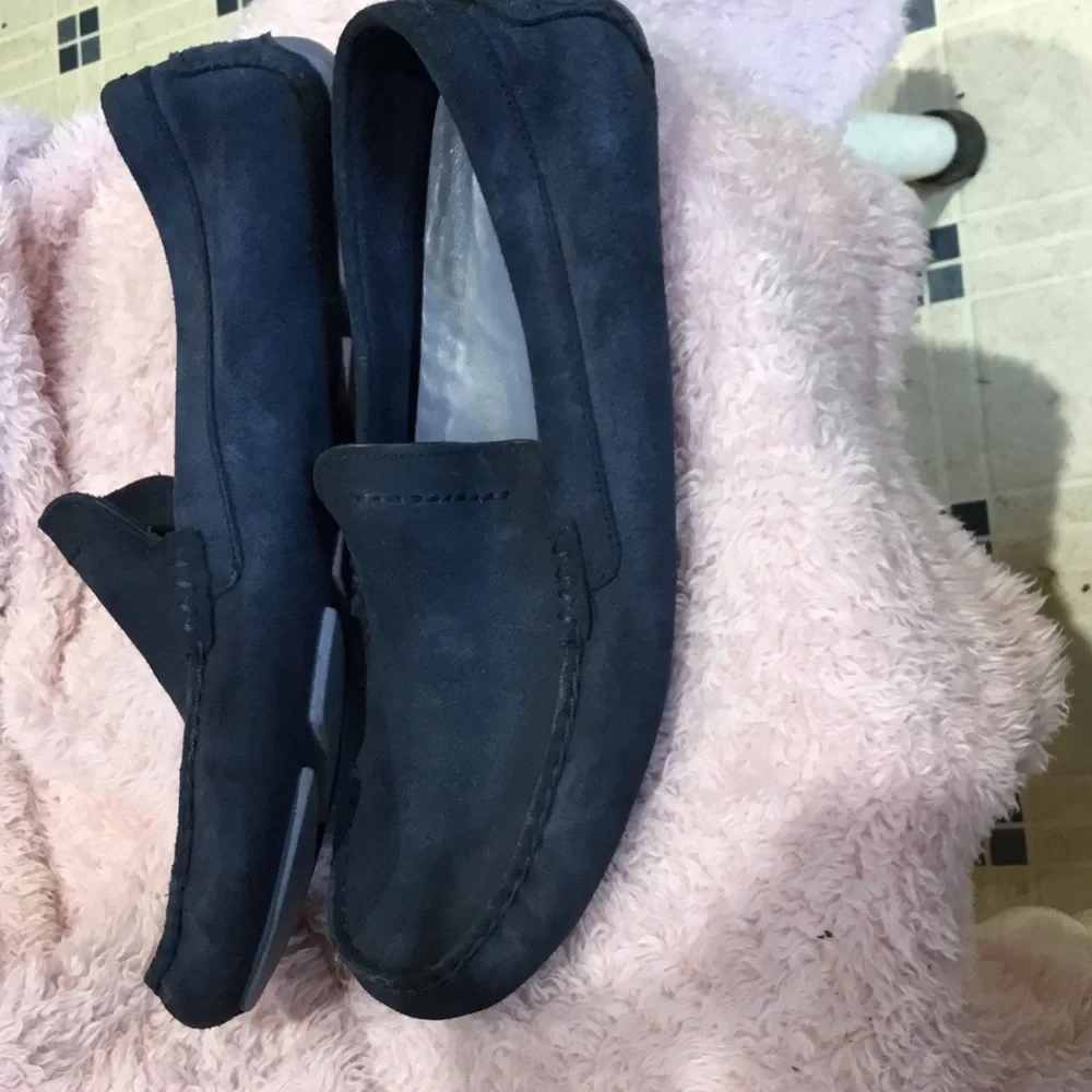 UGG Men's Black Suede Slip-On Loafers